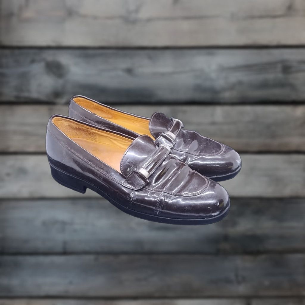VINTAGE Tod's Loafers Womens Leather Slip On Casual Shoes 39 EU 8 US Brown Almond Toe Italy