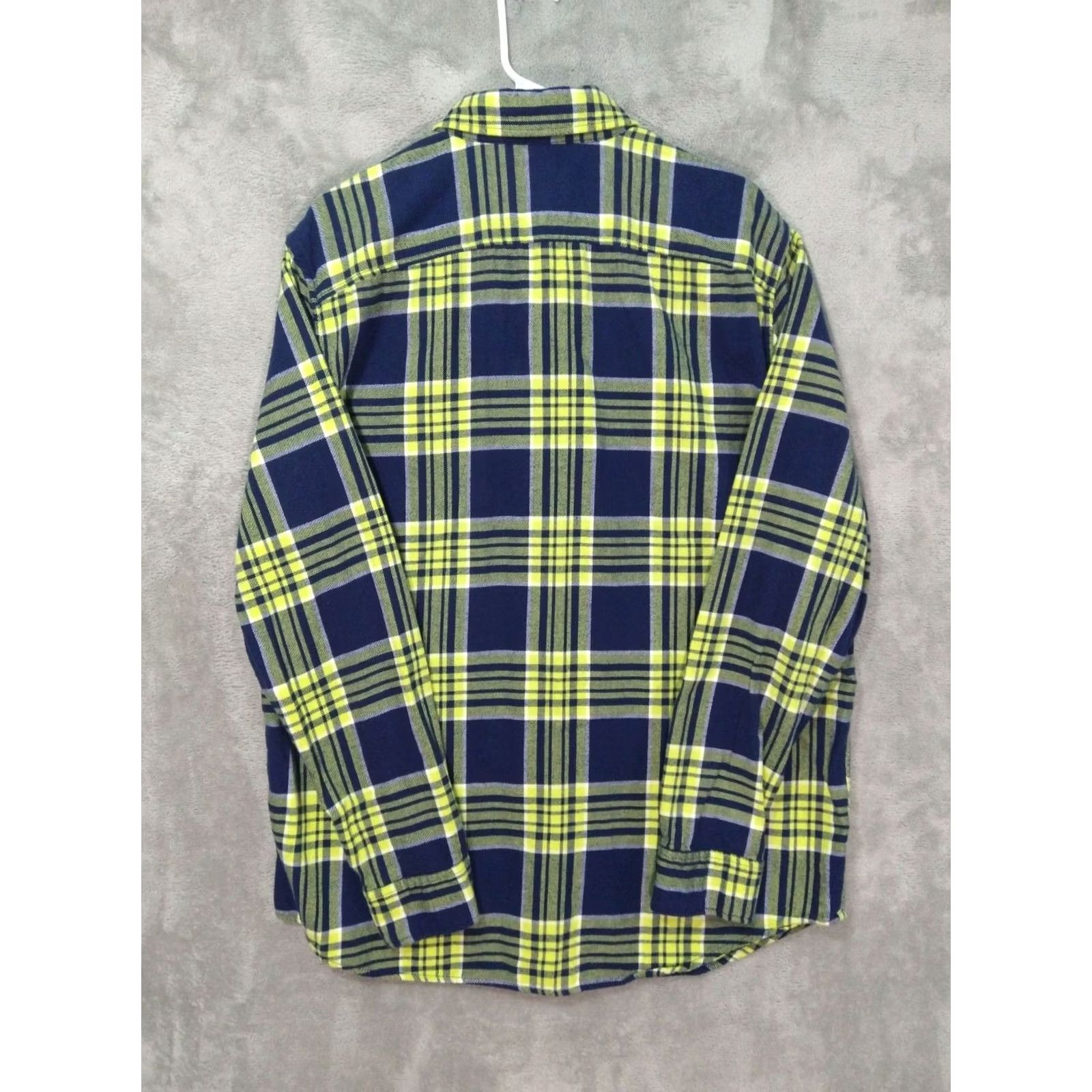 American Eagle Outfitters American Eagle Shirt Mens XLT Blue Yellow Plaid Flannel Classic Fit Button Down Size US XL / EU 56 / 4 - 2 Thumbnail