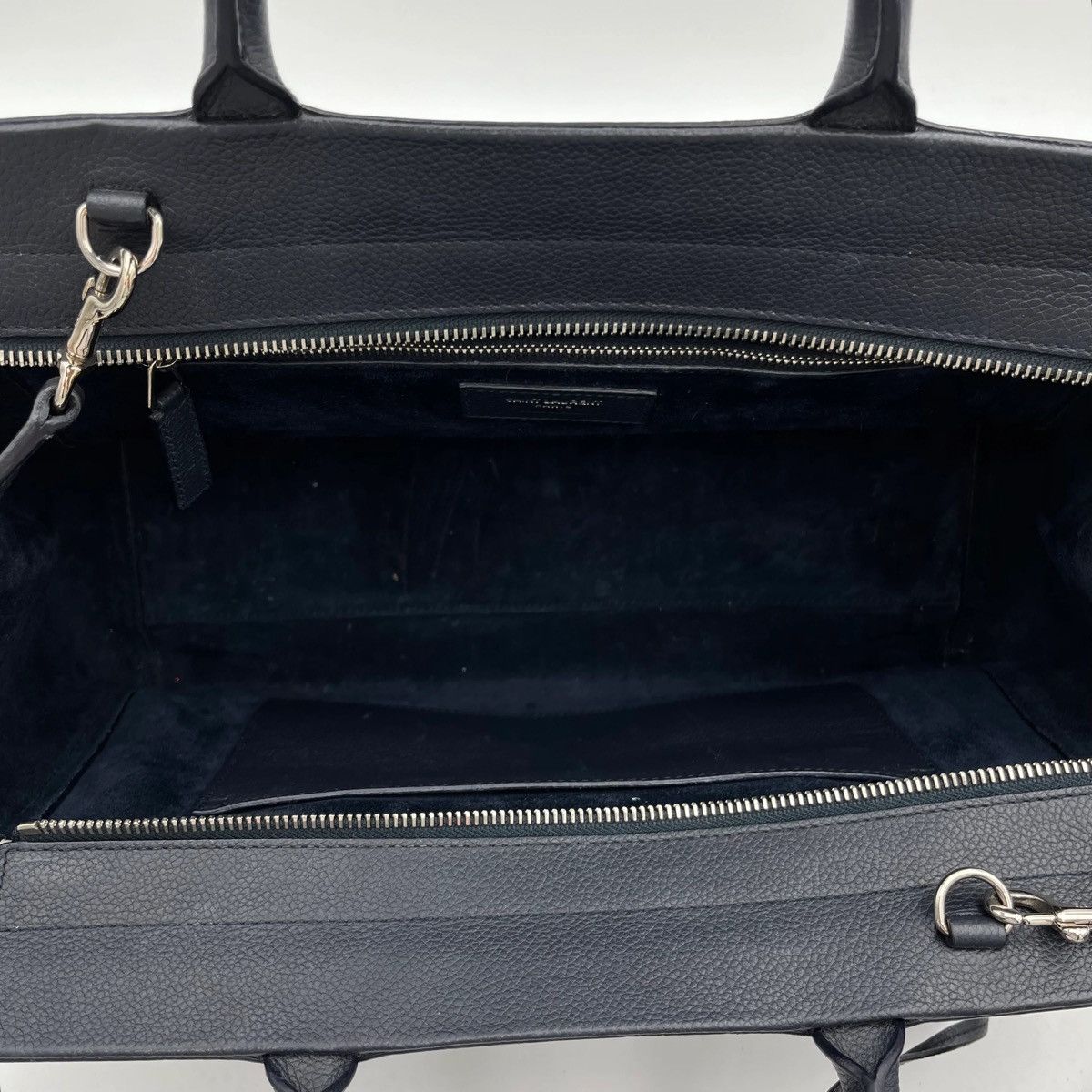 Yves Saint Laurent YSL Navy Blue Leather Rive Gauche Cabas Small Tote Size ONE SIZE - 11 Thumbnail