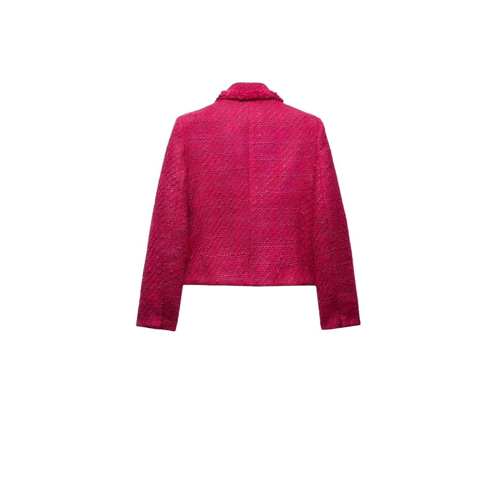 Zara Zara Double-Breasted Blazer Jacket With Frayed Edges Tweed Size XS / US 0-2 / IT 36-38 - 5 Thumbnail