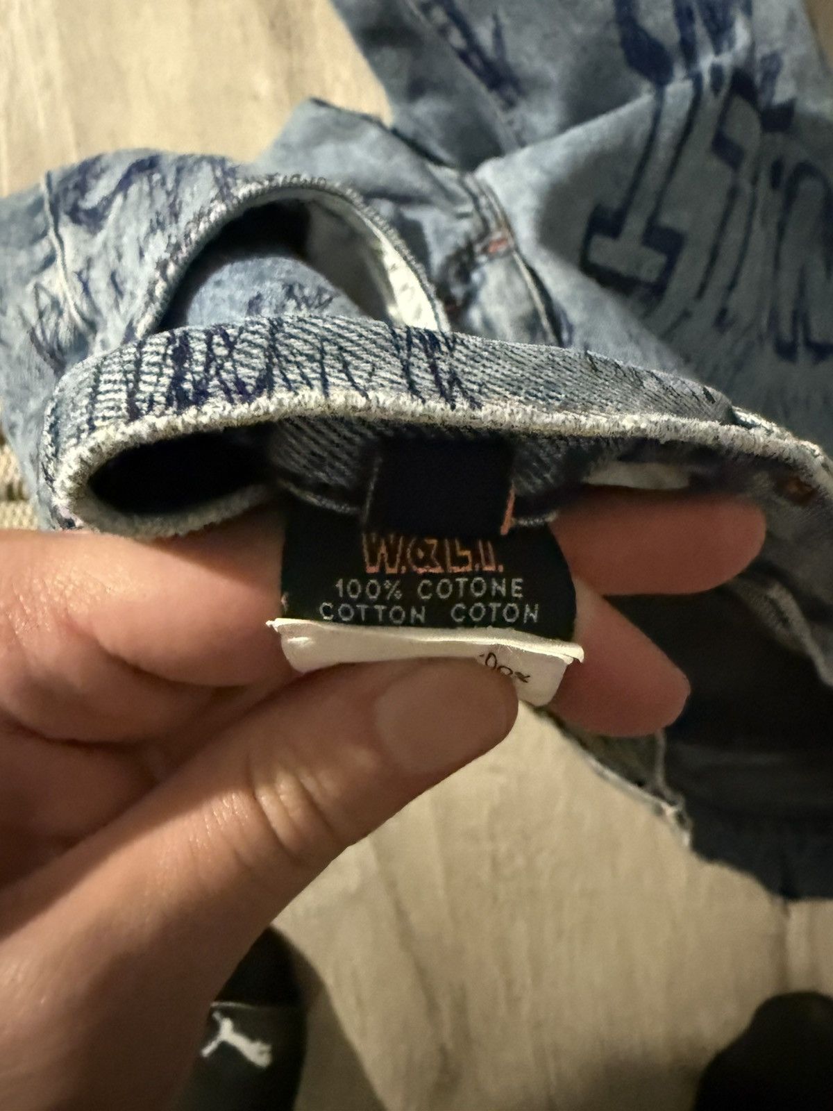 W&LT W&LT Walter Van Beirendonck Graffiti Cropped Denim Shorts Size US 36 / EU 52 - 6 Thumbnail