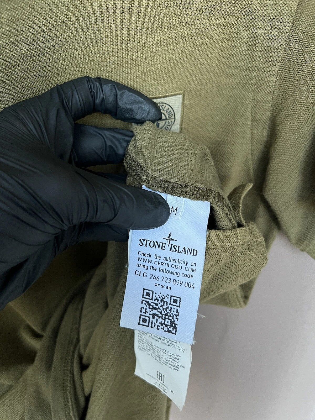 Stone Island Stone Island Patch Program Polo Shirt Mens Size M Khaki Size US M / EU 48-50 / 2 - 10 Thumbnail