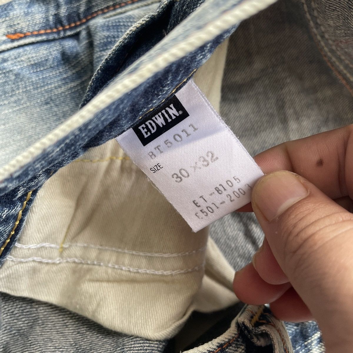 Edwin Vintage Edwin 503 Distressed FLARE Faded Jeans Pants Denim Size US 30 / EU 46 - 7 Thumbnail
