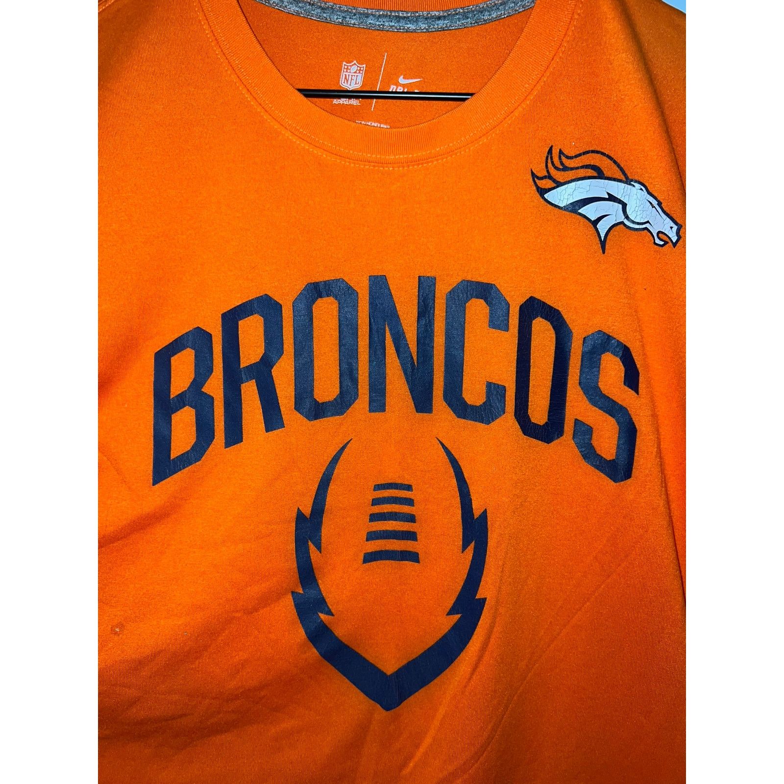 Nike Nike Denver Broncos Shirt Dri-Fit NFL Orange Football Tee XL Size US XL / EU 56 / 4 - 3 Thumbnail