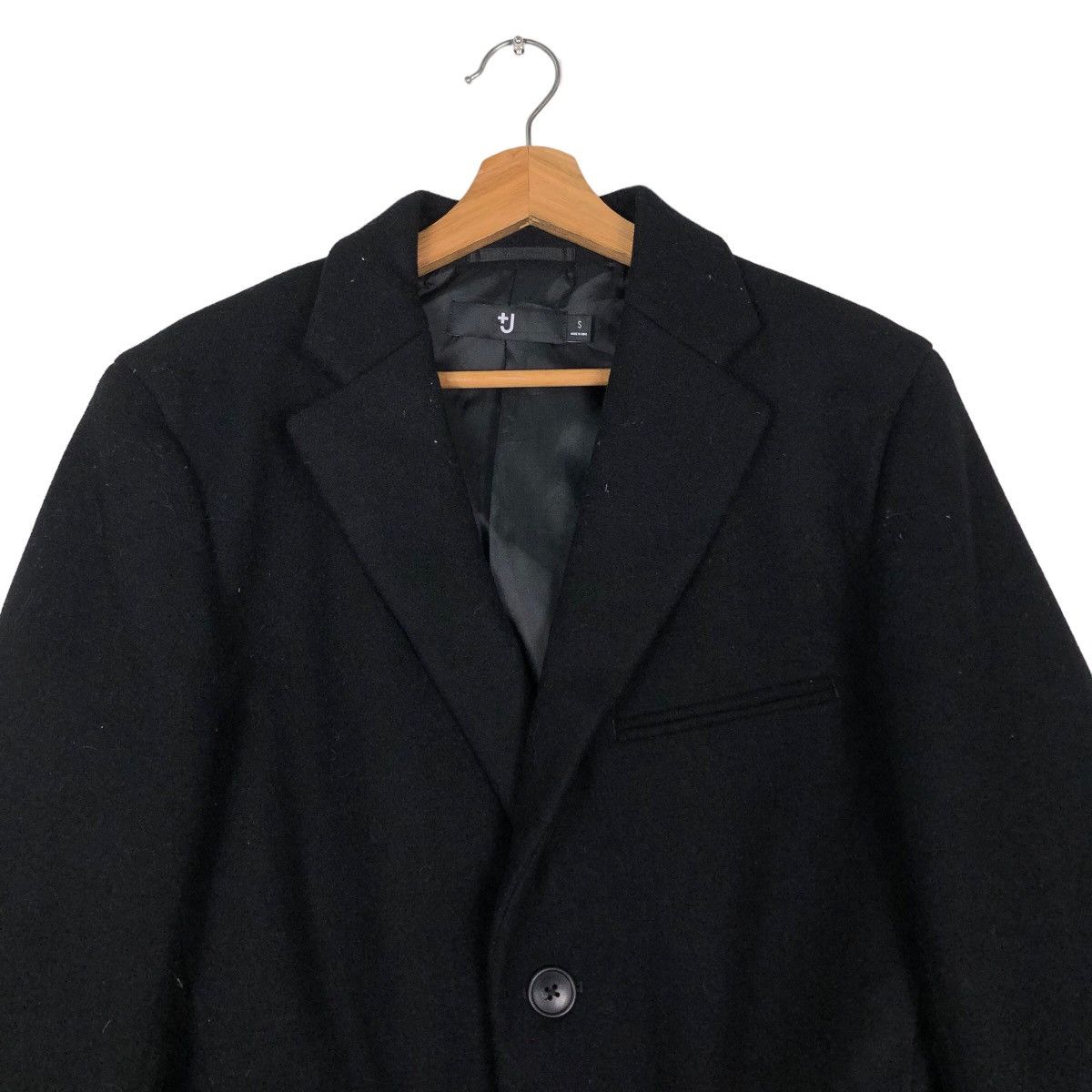 Jil Sander 🔥Rich Black - Long Fly Wool Jacket J+ Japan Made Size US S / EU 44-46 / 1 - 3 Thumbnail