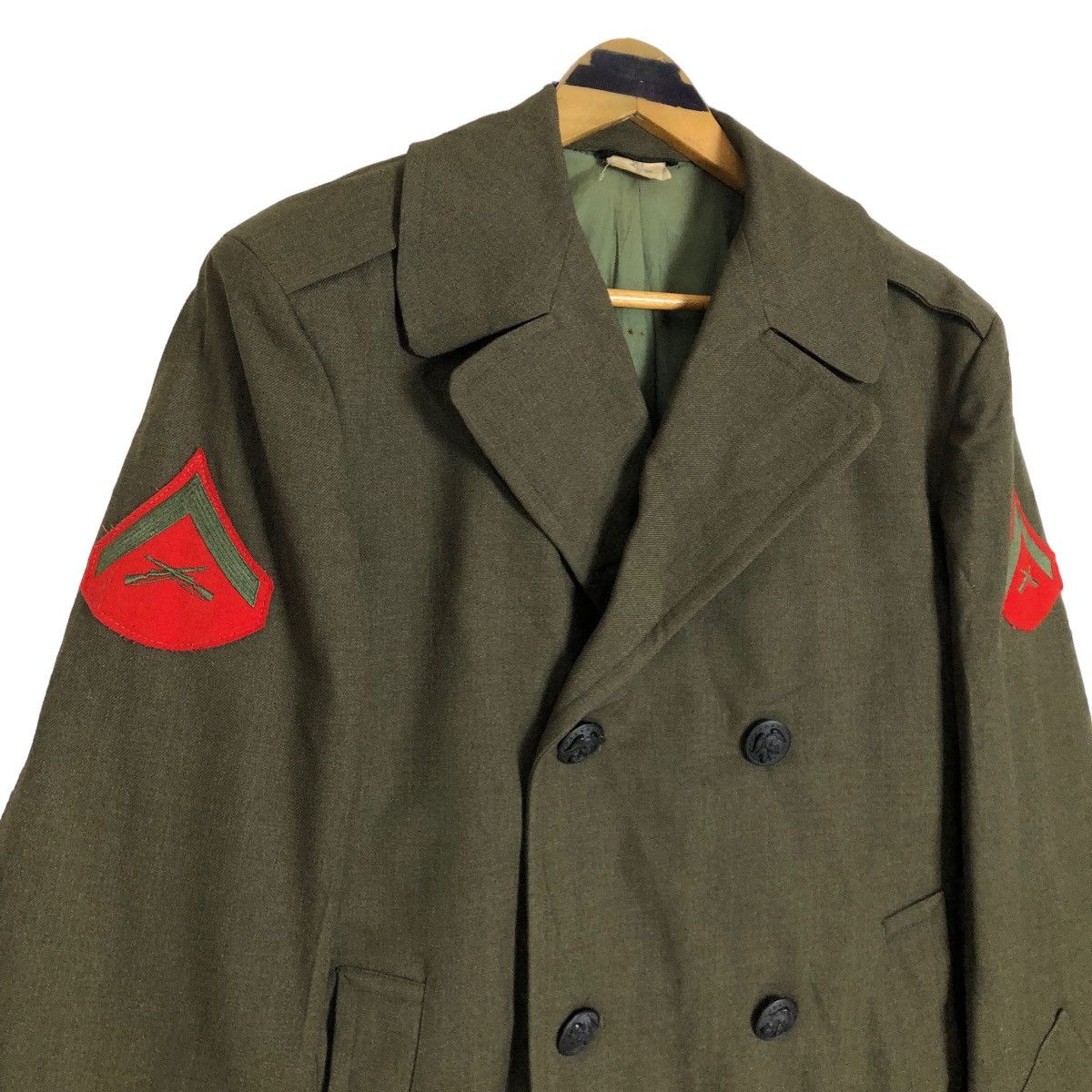 Vintage Vintage 70s United States Marine Corps Wool Trench Coat Size US S / EU 44-46 / 1 - 5 Thumbnail