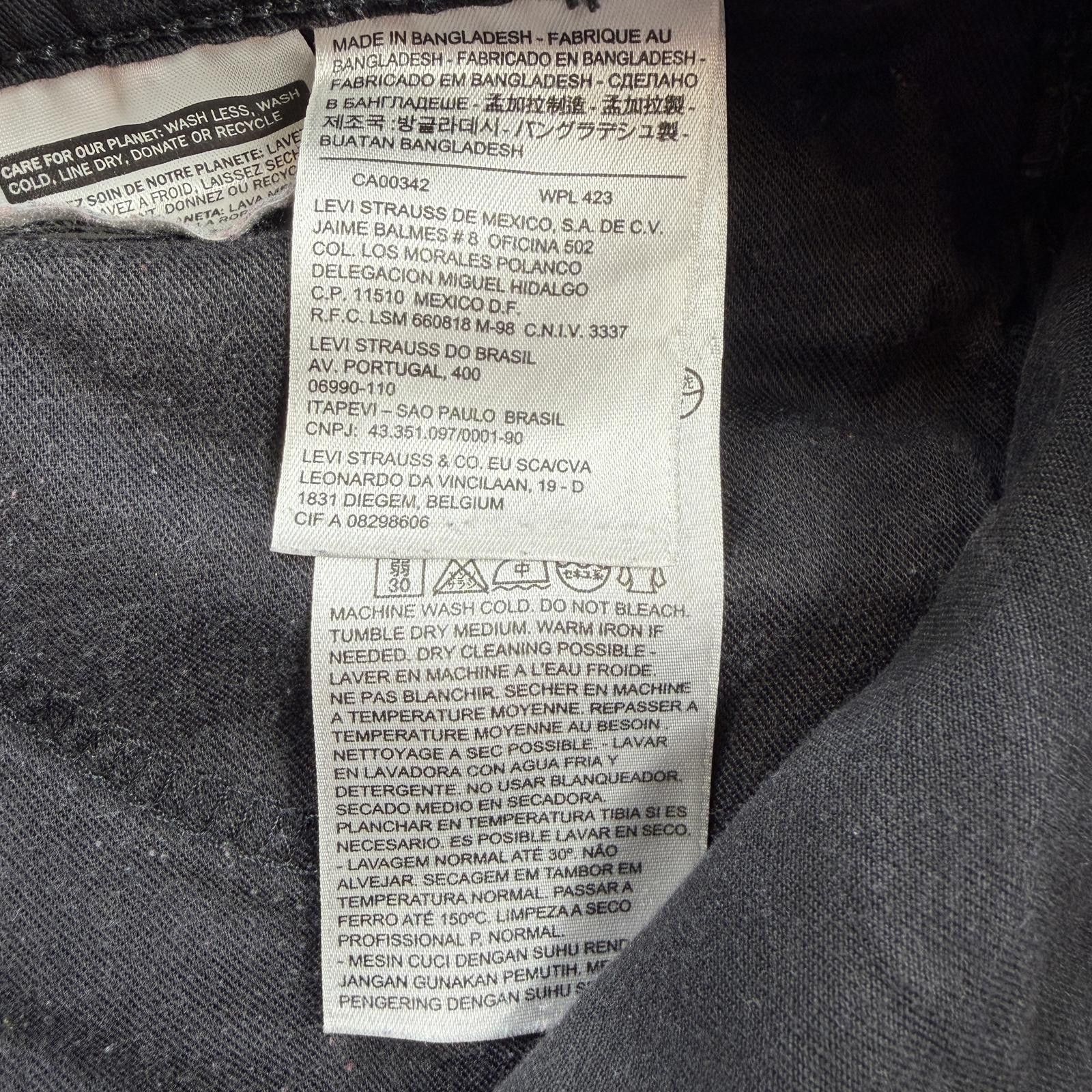 Levi's Levis 511 Jeans Mens 31x30 Slim Fit Black Stretch Faded Size US 31 - 9 Thumbnail