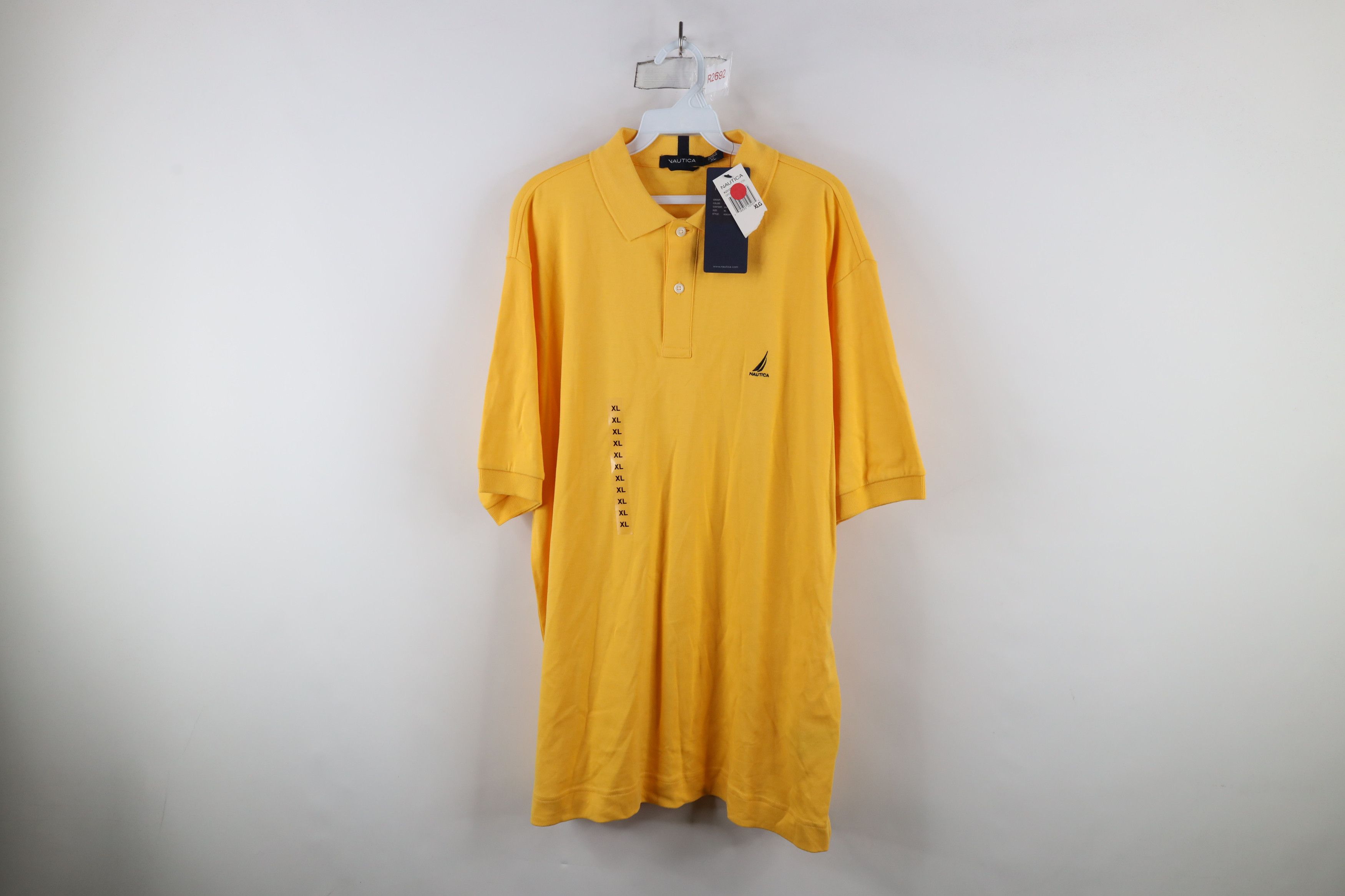 Nautica × Vintage Deadstock Vintage Nautica Sailing Collared Polo Shirt Yellow Size US XL / EU 56 / 4 - 1 Thumbnail