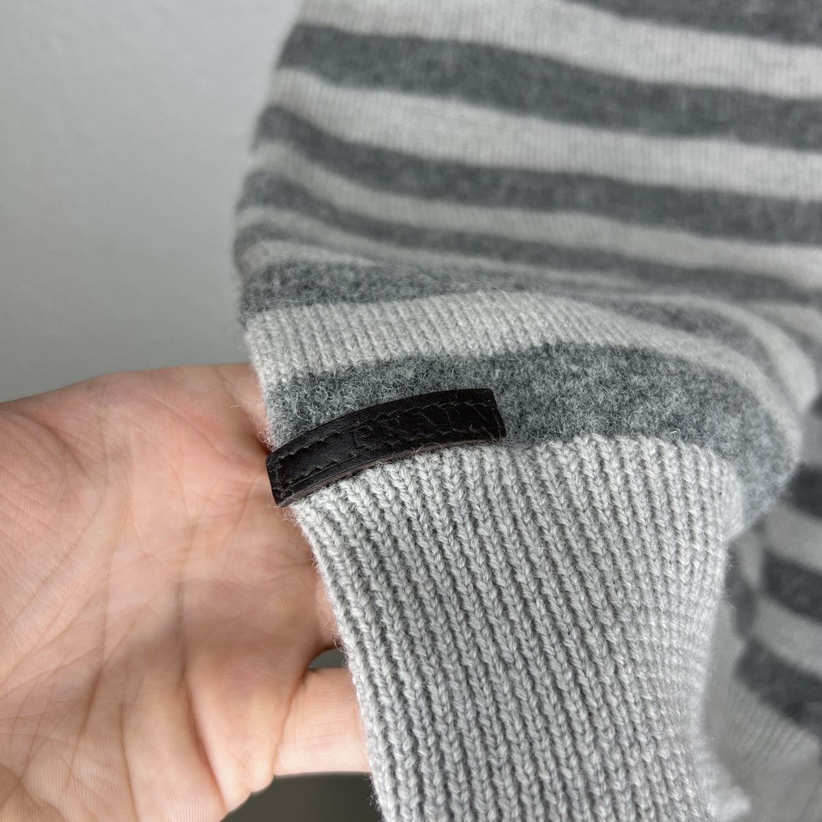 Prada Prada Wool Knitwear Sweater Grey Striped Jumper Retro Y2K Size M / US 6-8 / IT 42-44 - 7 Thumbnail