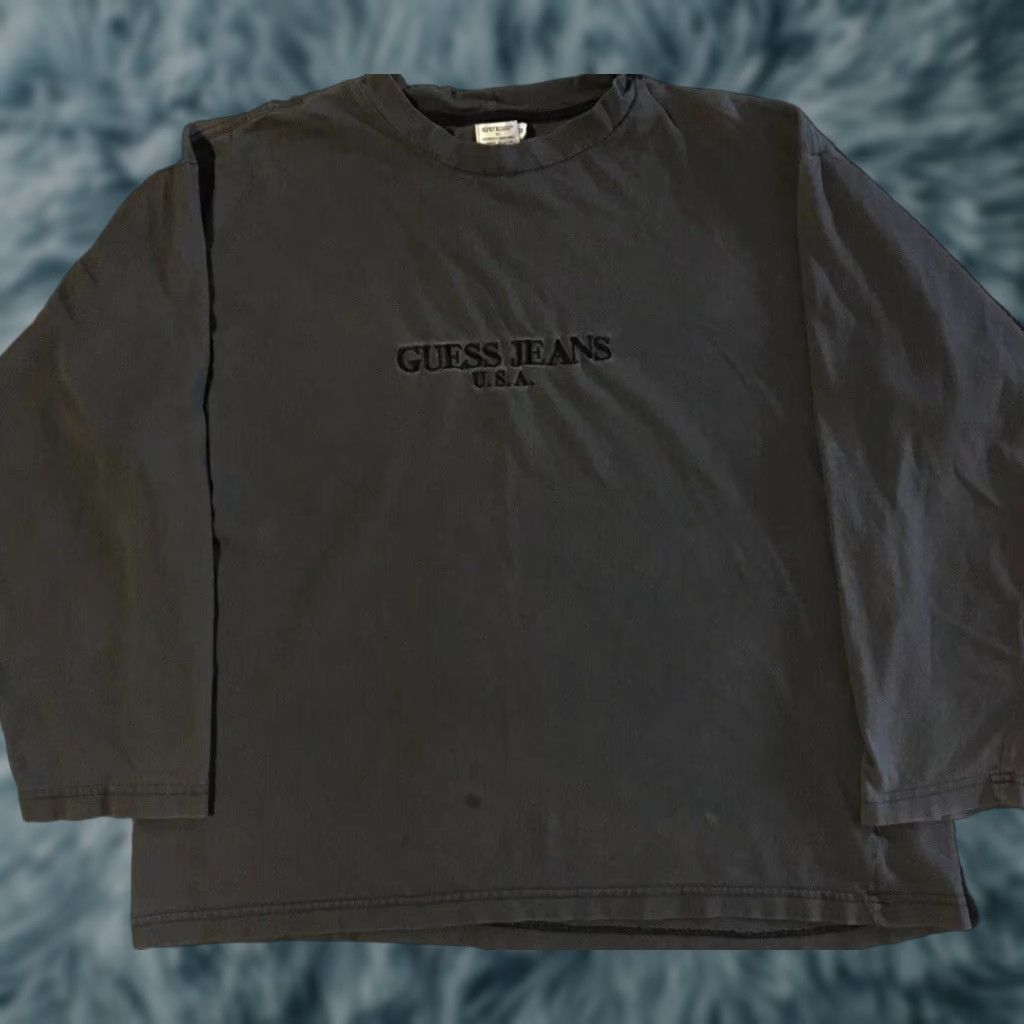 Vintage VINTAGE Guess USA Shirt S Gray Spellout 80s 90s Grunge Punk Hip Hop Beach Rock Surf Skate USA Boys Mens Size US S / EU 44-46 / 1 - 1 Thumbnail