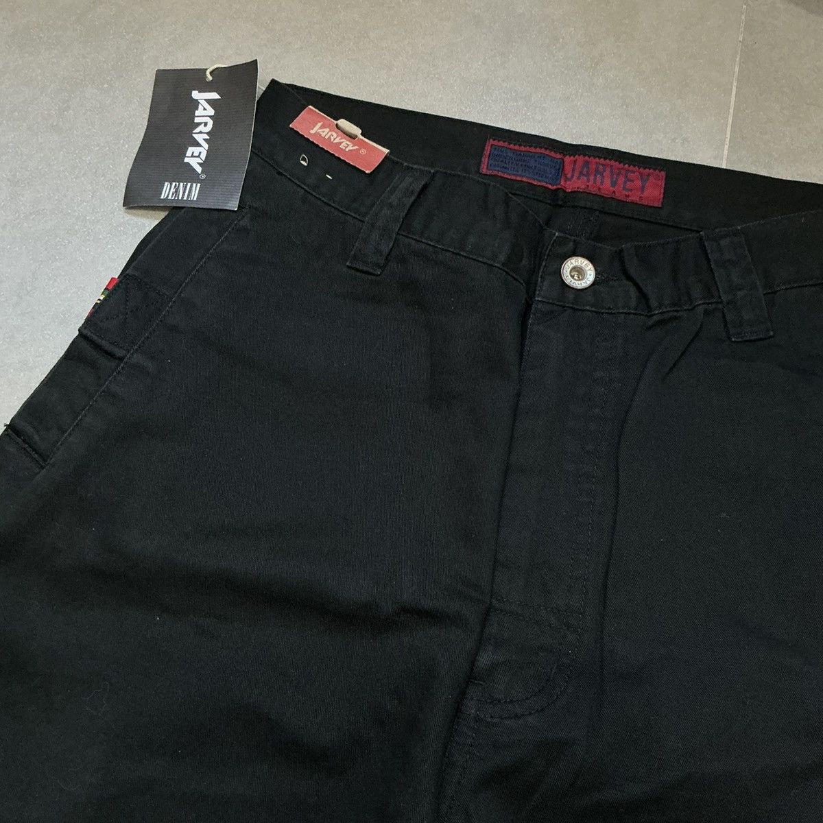 Other 90s Vintage Jarvey Black Skateboard Cargo Work Pants NWT Size 30" / US 8 / IT 44 - 2 Thumbnail