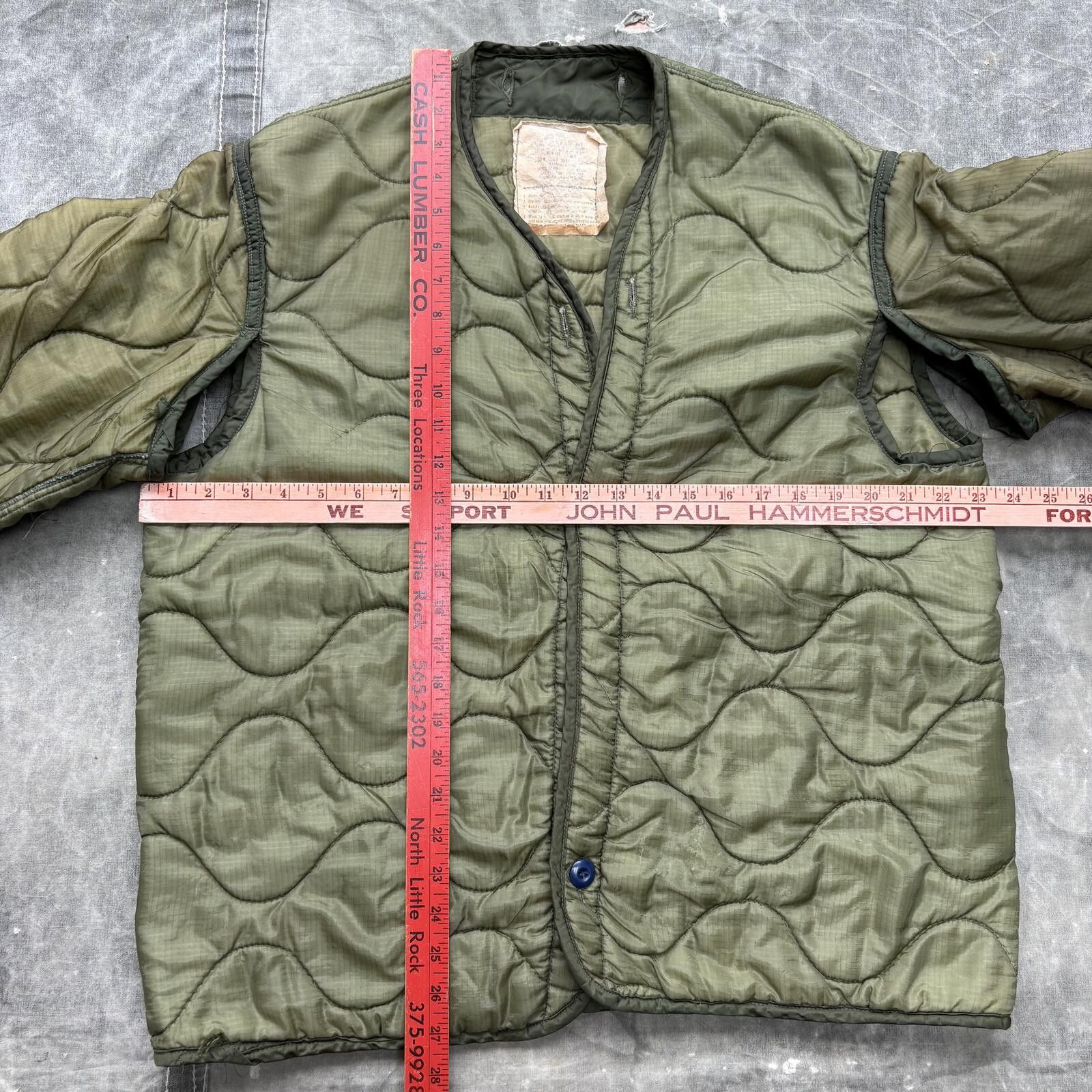 Other Vintage 80s Green Military Quilted Grunge M65 Jacket Liner Size US M / EU 48-50 / 2 - 3 Thumbnail