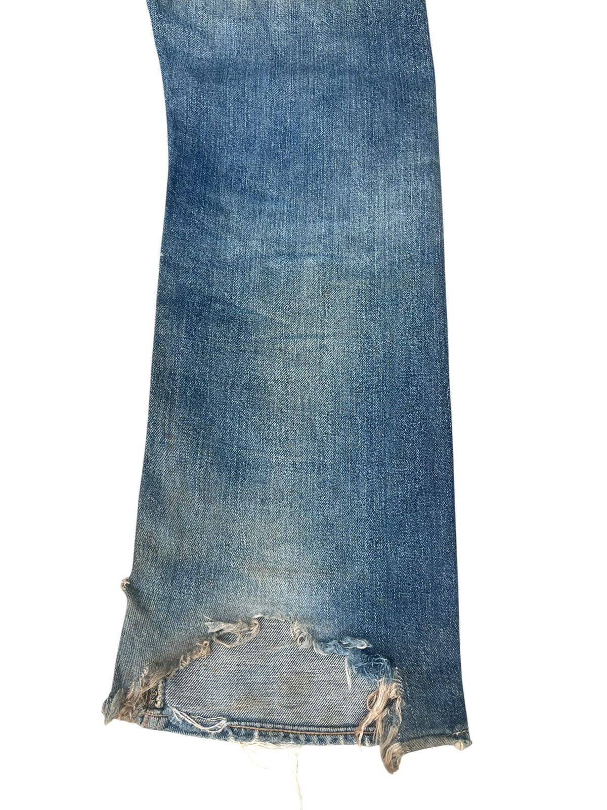 Lee Trashed Vintage Lee Ripped Dirty Mud Denim Selvedge Jeans Size US 30 / EU 46 - 16 Thumbnail