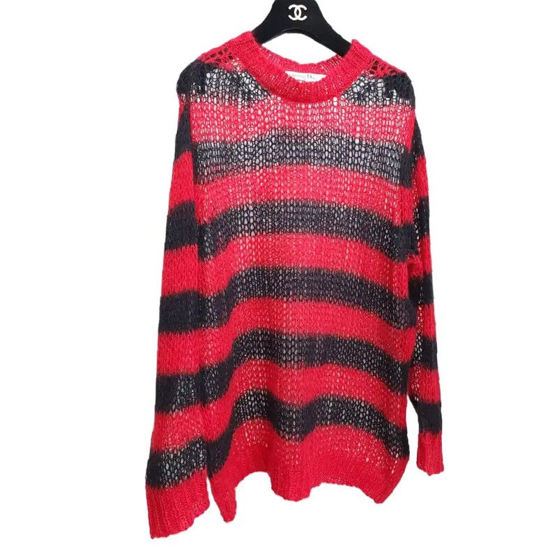 Dior Dior Black Striped Wool Long Sleeve Sweater 0089 Size ONE SIZE - 1 Thumbnail