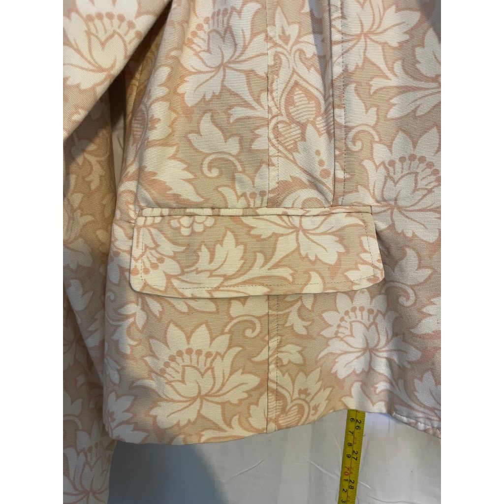 Mossimo Mossimo Womens Structured 2 Button Blazer Beige White Floral Size XL / US 12-14 / IT 48-50 - 9 Thumbnail