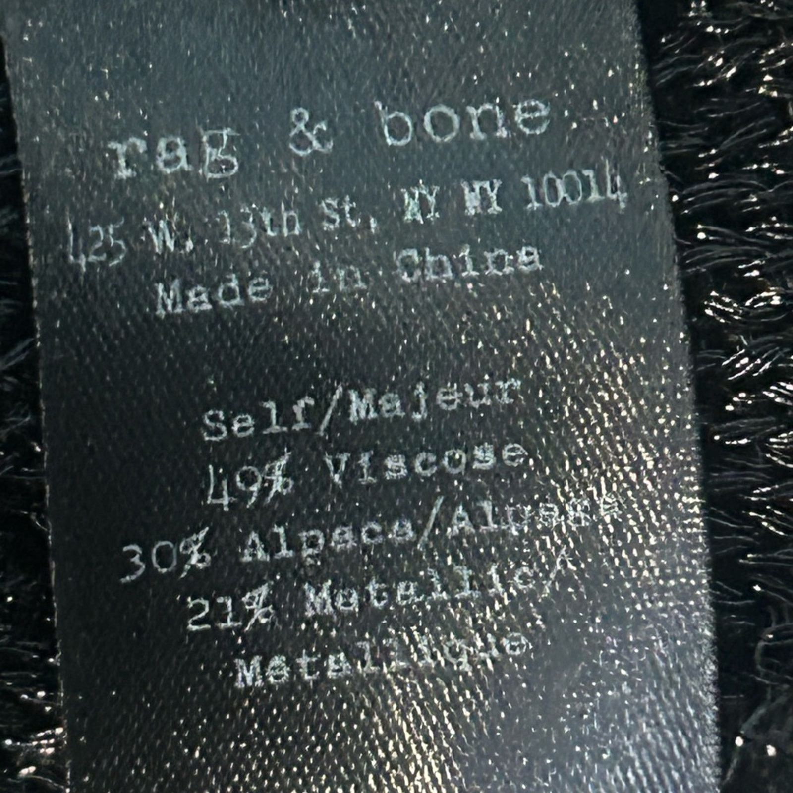 Rag & Bone Rag & Bone Alpaca Viscose Black Knit Cardigan Sweater M Size M / US 6-8 / IT 42-44 - 4 Thumbnail