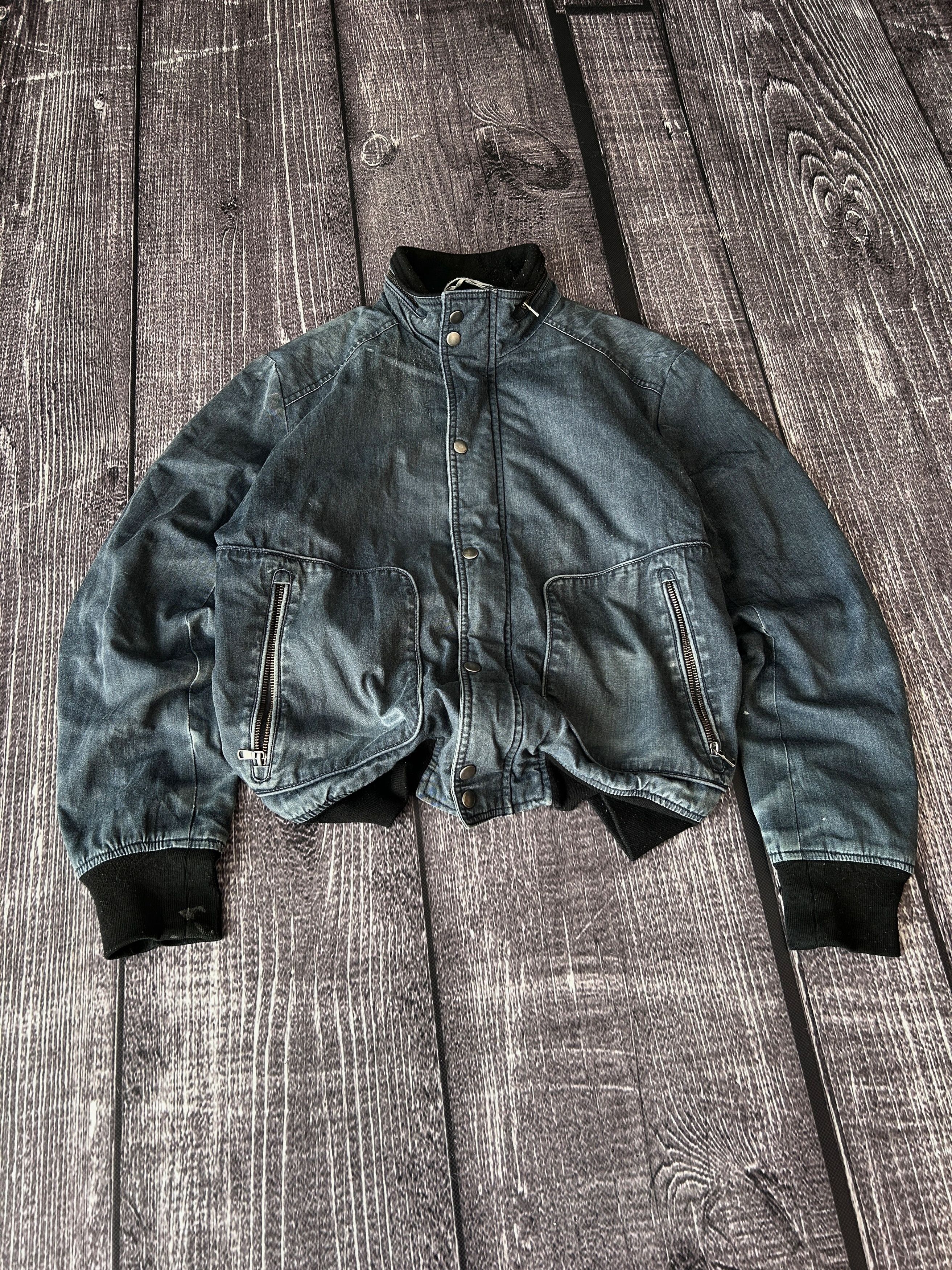 Vintage VTG Avant Garde Rick Owens Style Washed Bomber Jacket 90s Size US M / EU 48-50 / 2 - 5 Thumbnail