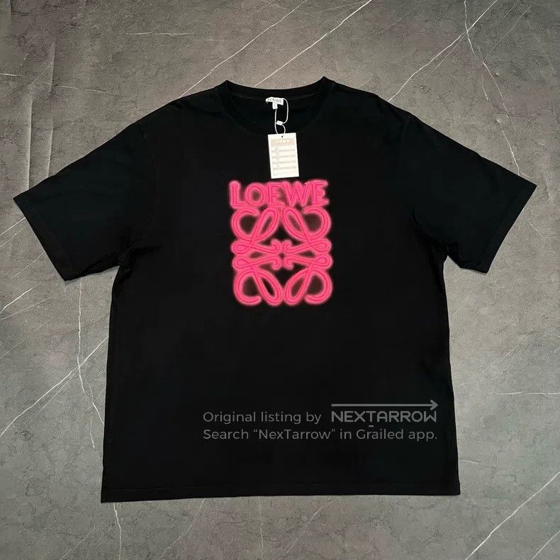 Loewe Loewe Neon Embroidered Logo Short Sleeve Size M / US 6-8 / IT 42-44 - 1 Thumbnail