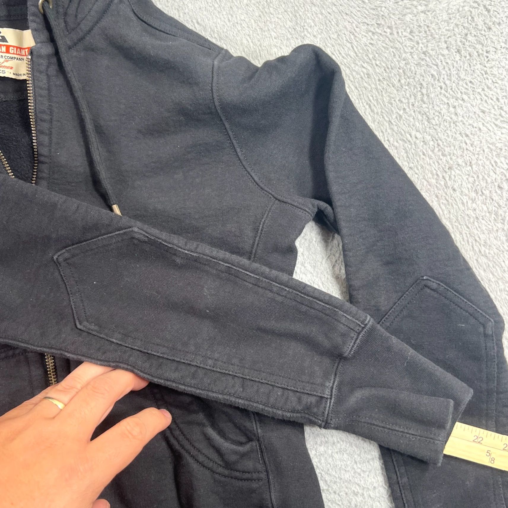 Vintage American Giant Hoodie Womens XS Full Zip Blue Activewear Heavyweight USA Size XS / US 0-2 / IT 36-38 - 7 Thumbnail