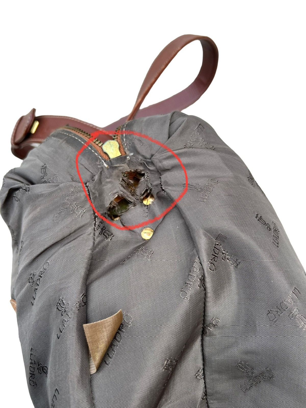 Leather Vintage LLADRO Stains Patina Huge Leather Bag Size ONE SIZE - 23 Thumbnail