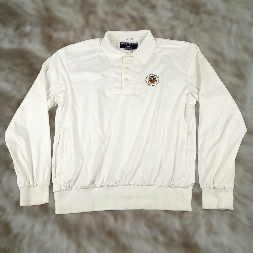 Ralph Lauren VINTAGE Ralph Lauren Polo Sport Sweater Mens Medium White 90s PGA Pullover Jacke Size US M / EU 48-50 / 2 - 1 Thumbnail