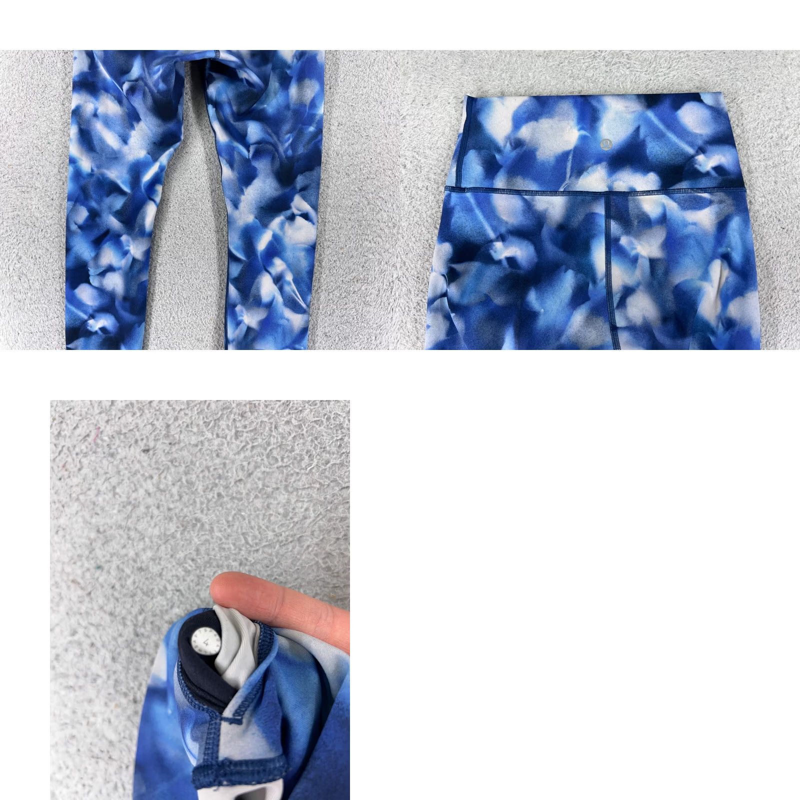 Lululemon Lululemon Wunder Under Pants Womens 4 Blue Hi-Rise 28" Luon W5AP7S Tight Stretch Athletic Yoga Size 27" / US 4 / IT 40 - 9 Thumbnail