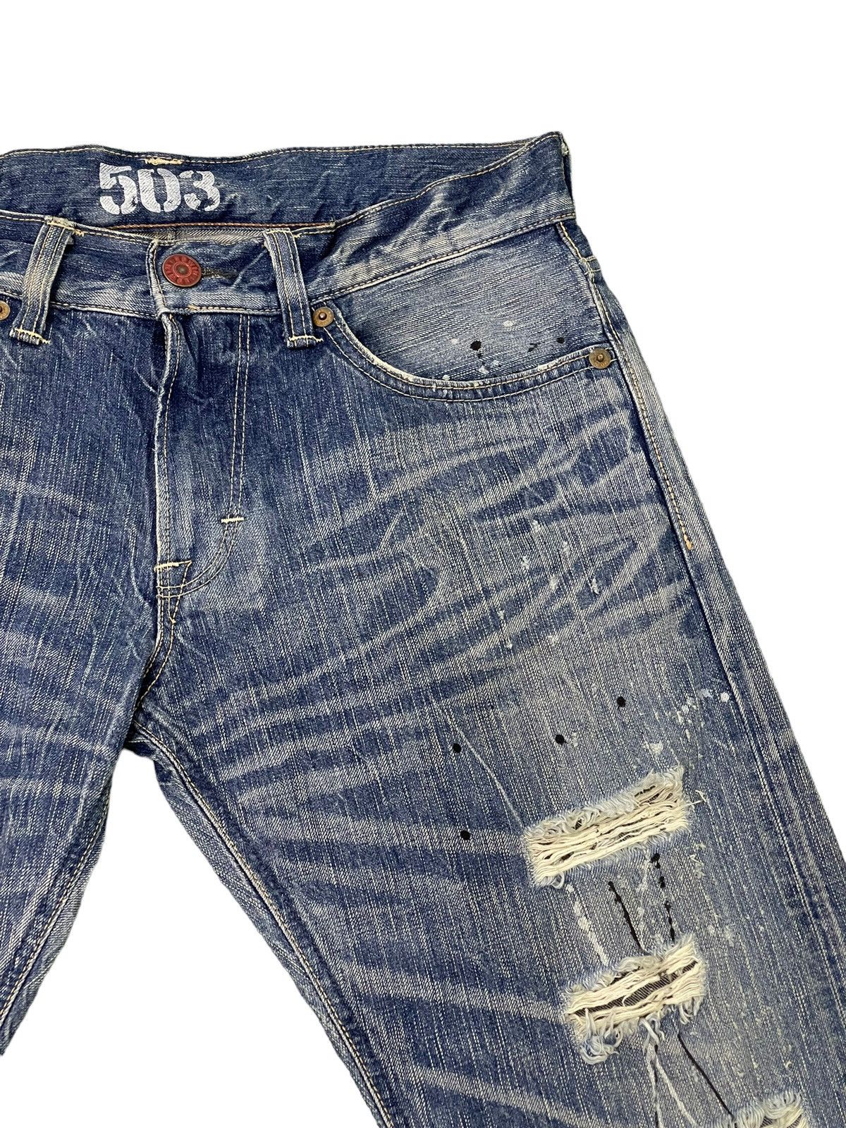 Edwin Distress Jeans Edwin 503 Faded Paint Splash Regular 7🟦5 Size US 34 / EU 50 - 9 Thumbnail