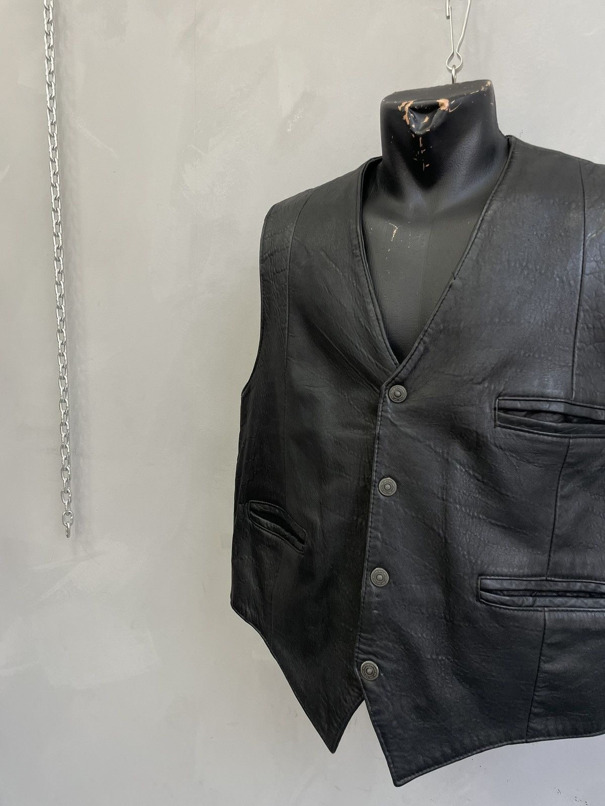 Harley Davidson Harley davidson style leather vest punk gothic y2k Size US L / EU 52-54 / 3 - 3 Thumbnail