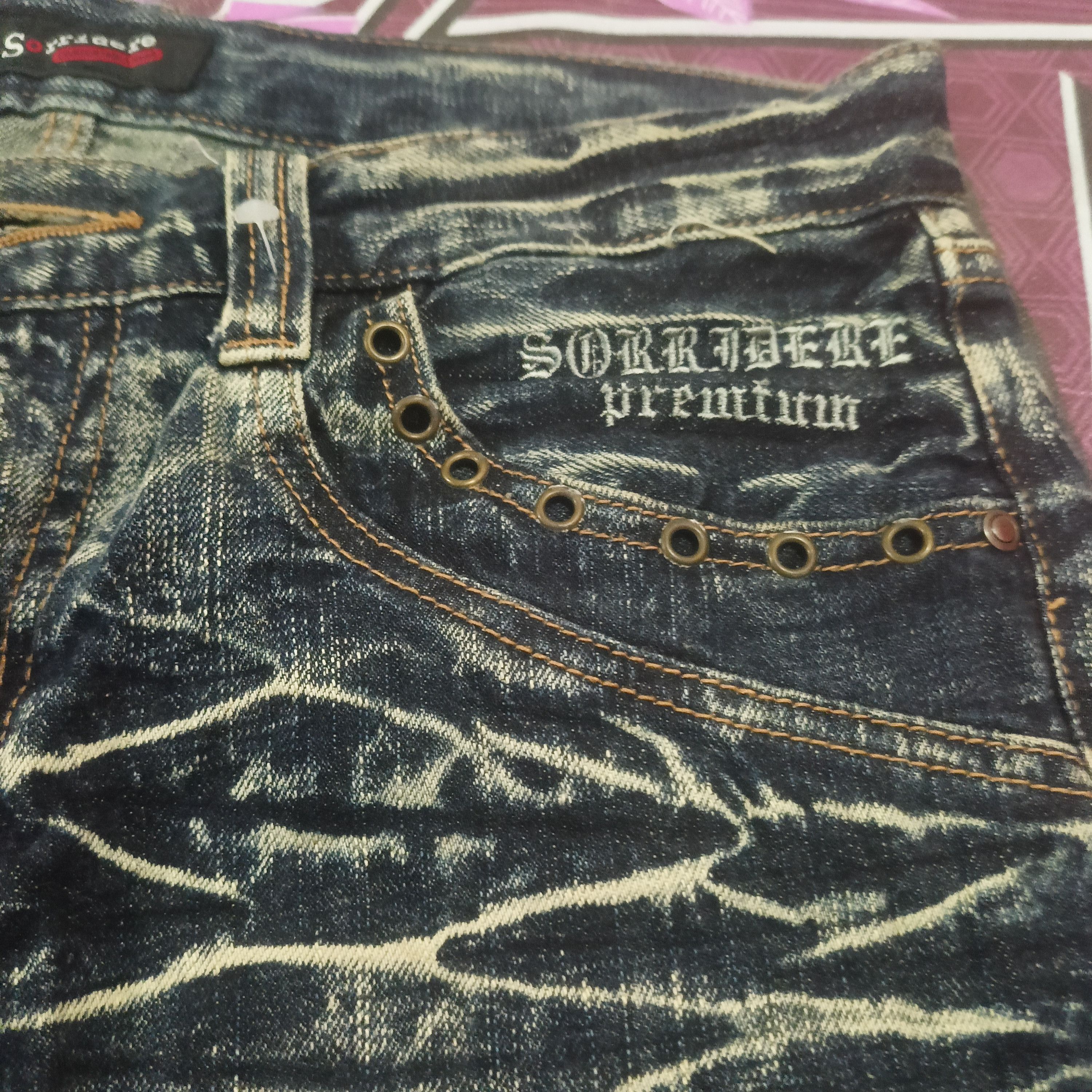 If Six Was Nine 💥Insane💥 Sick Sorridere Japan Flared Distressed Jeans Size US 30 / EU 46 - 16 Thumbnail