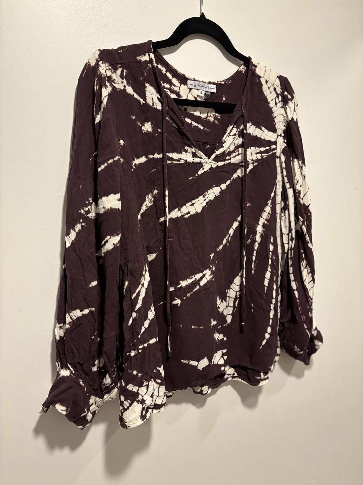 Other NEW Young Fabulous & Broke Tie-Dye Long Sleeve Blouse Size S / US 4 / IT 40 - 3 Thumbnail