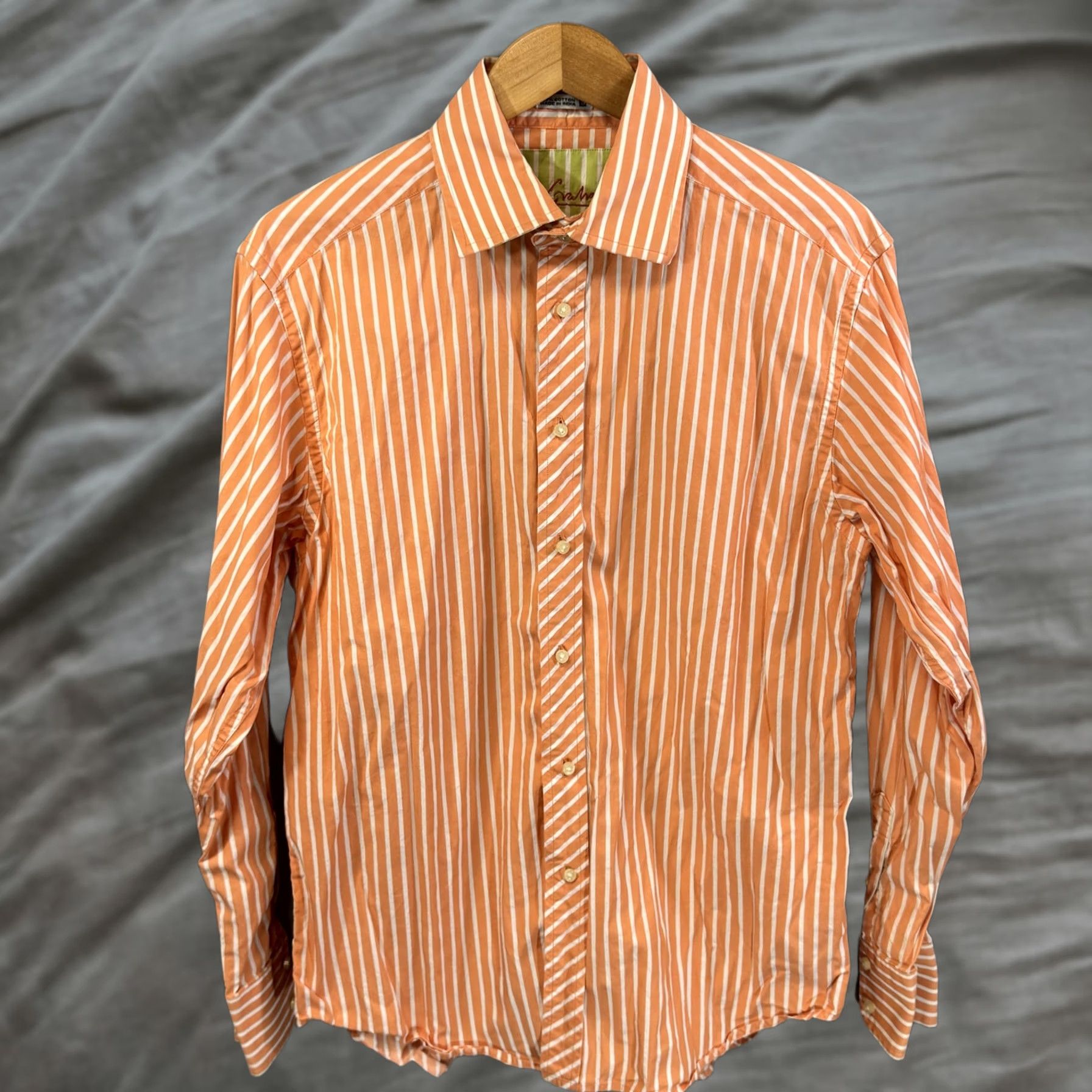 Robert Graham Robert Graham Shirt Mens Large Stripe Button Down Long Sleeve Dress Shirt Size 42R - 1 Thumbnail