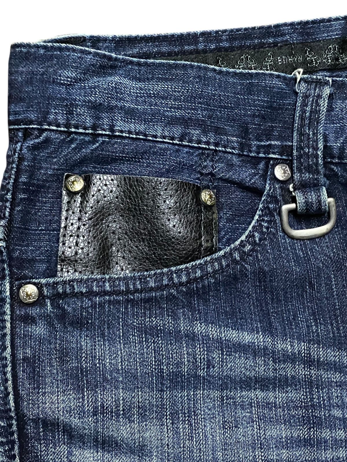 Edwin Vintage Japanese Brand Edwin 422XVS Cross Button Loose Jeans Size US 34 / EU 50 - 8 Thumbnail