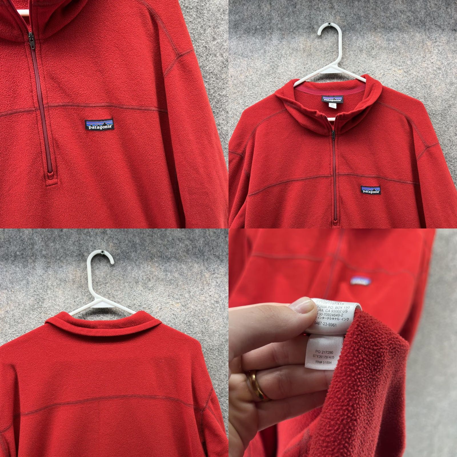 Patagonia Patagonia Sweater Mens 2XL Red Fleece Quarter Zip Mock Neck Pullover Outdoor Size US XXL / EU 58 / 5 - 8 Thumbnail