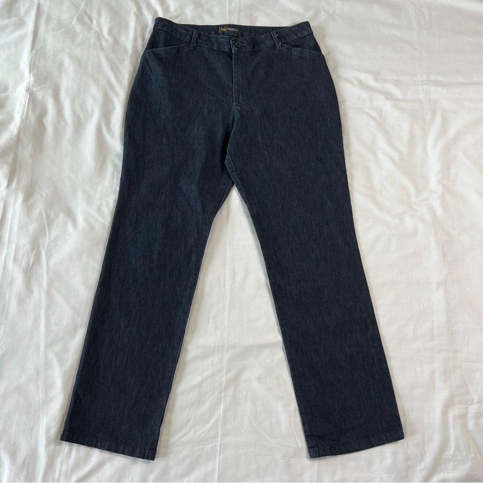 Lee Lee Womens 12 Medium Relaxed Fit Straight Leg Mid Rise Jeans Size 34" / US 12 / IT 48 - 2 Thumbnail