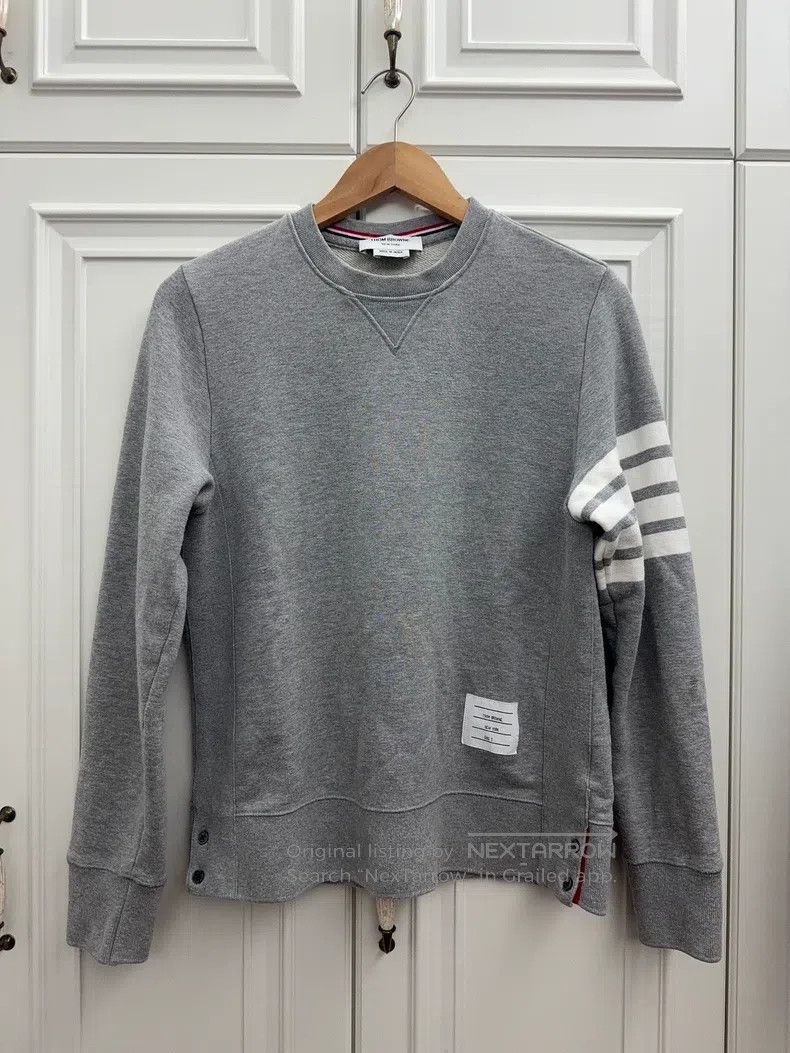 Thom Browne Classic gray four stripes hoodie