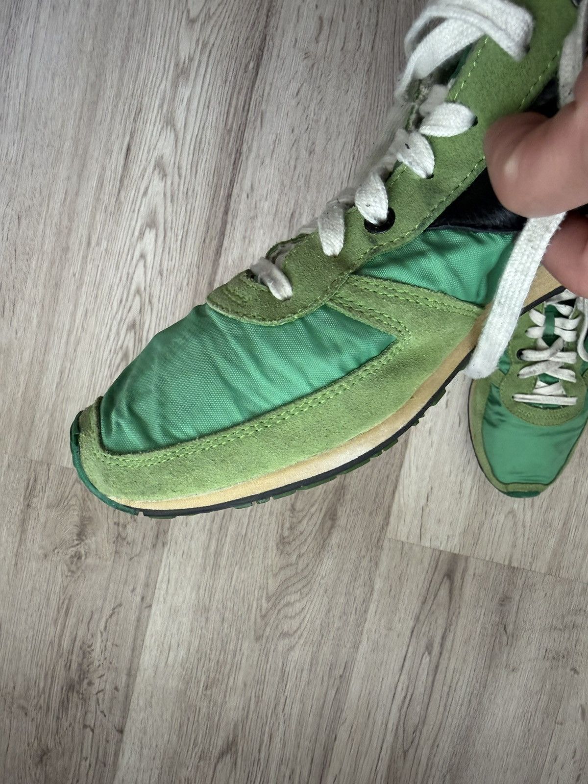 Diesel Vintage Diesel 978 Archive Runner Sneakers Green Y2K Nylon Size US 10.5 / EU 43-44 - 21 Thumbnail