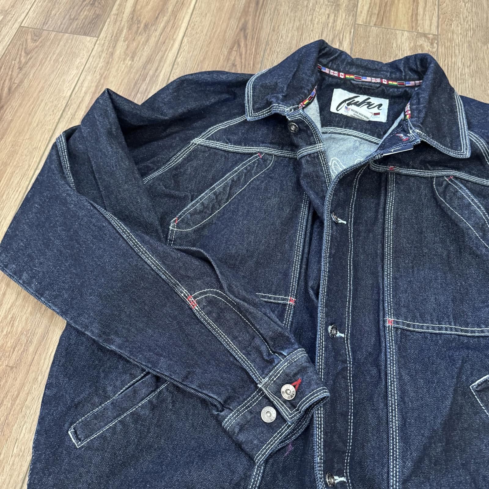 Fubu Vintage Fubu Denim Jacket International Hip Hop Rap Size US XXL / EU 58 / 5 - 12 Thumbnail