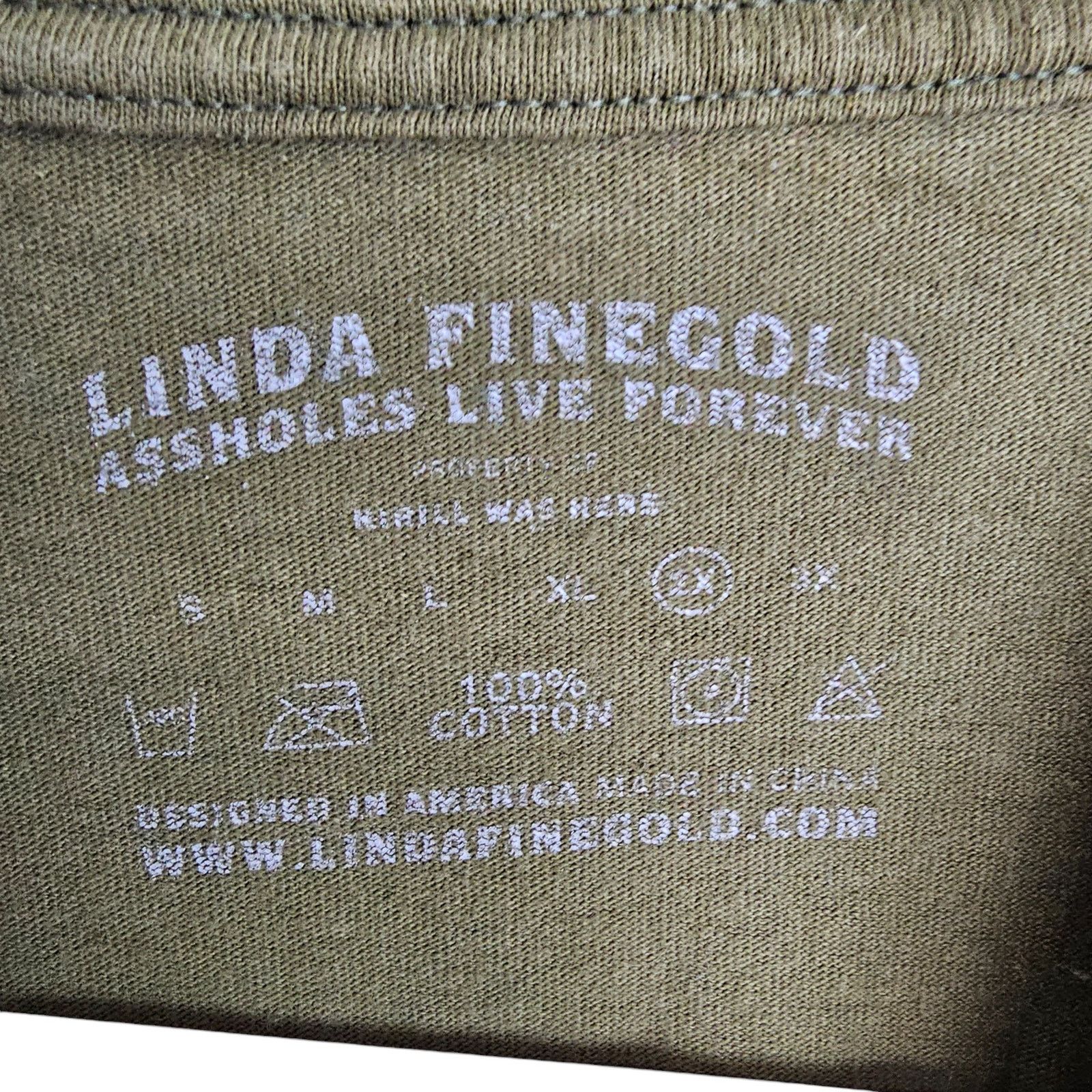 Linda Farrow Linda Finegold Graphic Tee Sz 2XL Crewneck Graphic T-Shirt Size US XXL / EU 58 / 5 - 4 Thumbnail