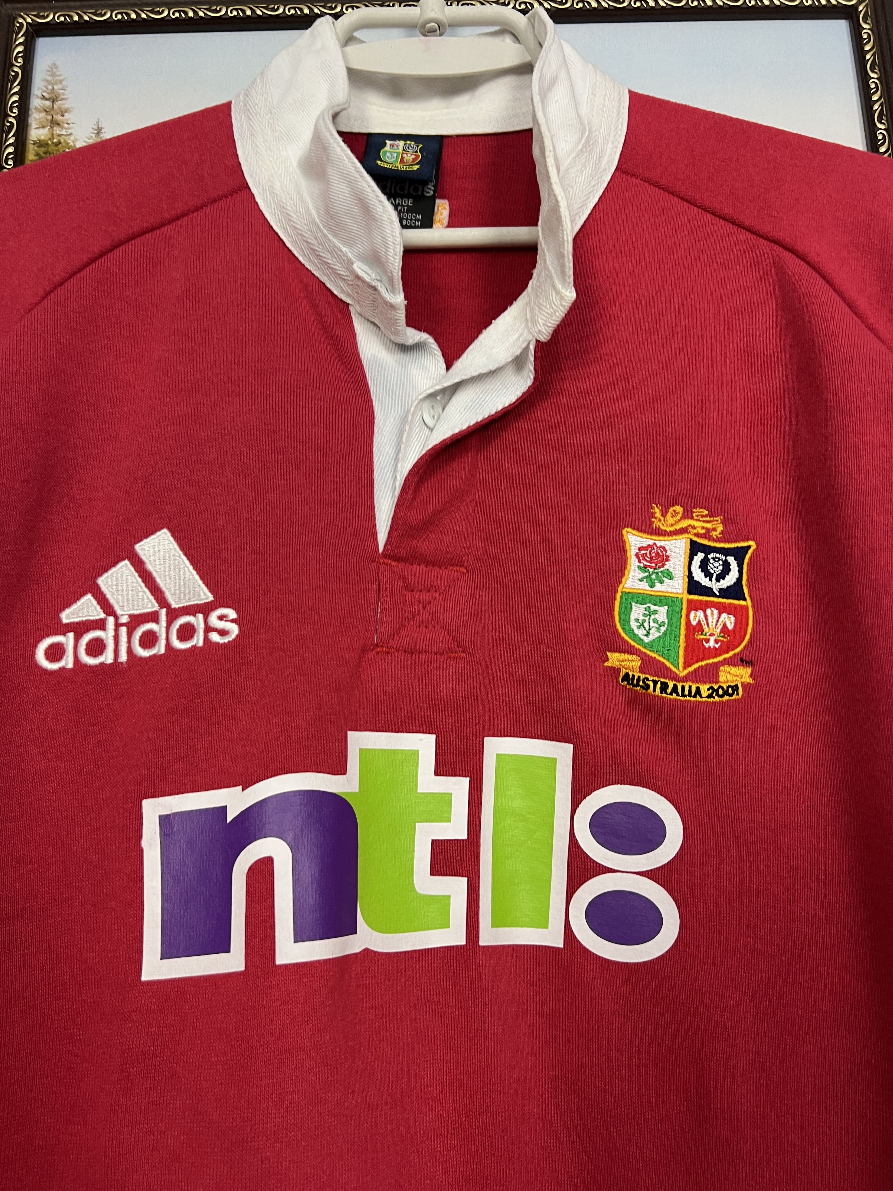 Adidas Vintage British & Irish Lions Rugby Union Shirt Jersey Size US L / EU 52-54 / 3 - 3 Thumbnail