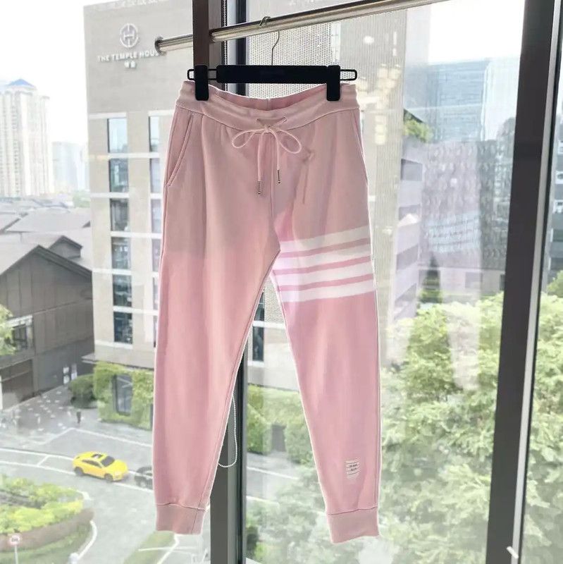 Thom Browne Thom Browne Pink Cotton Casual Pants 0089 Size 28" / US 6 / IT 42 - 1 Thumbnail