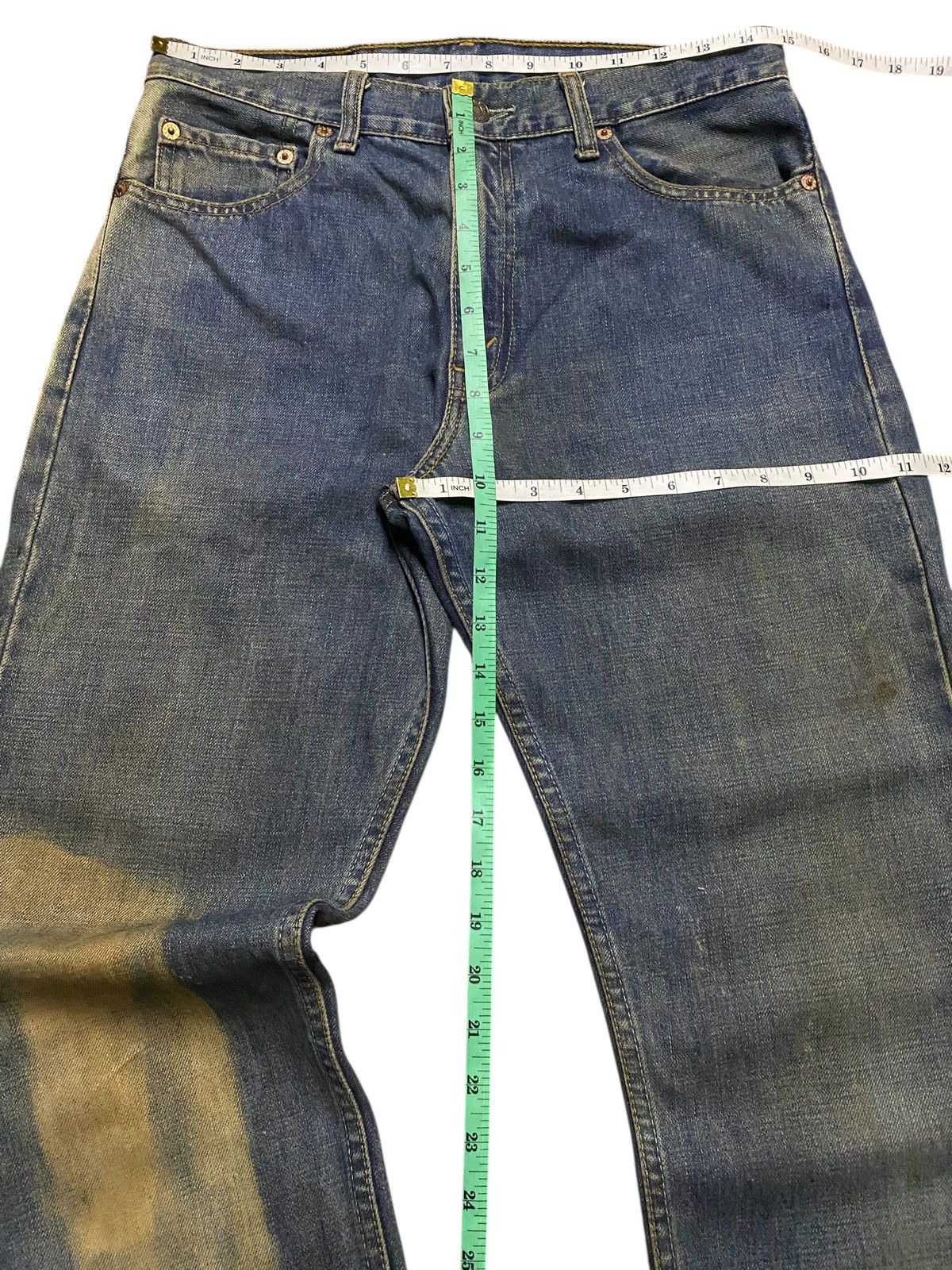 Levi's Vintage Levis 505 Mud Wash Distressed Loose Jeans Size US 30 / EU 46 - 14 Thumbnail