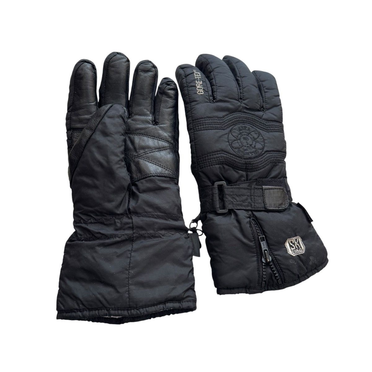 Vintage ESKA Gore-tex Vintage Ski Gloves Men's Size XXL Black Size 46 - 2 Thumbnail