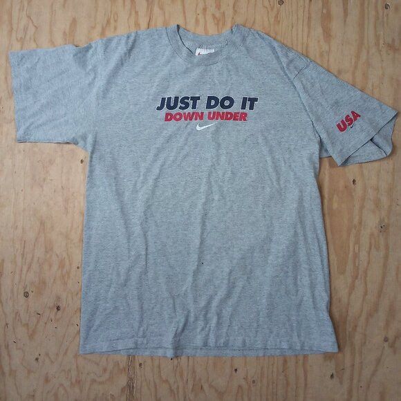 Nike × Vintage Vintage 90s Nike Just Do It Down Under Australia T-Shirt Size US M / EU 48-50 / 2 - 2 Thumbnail