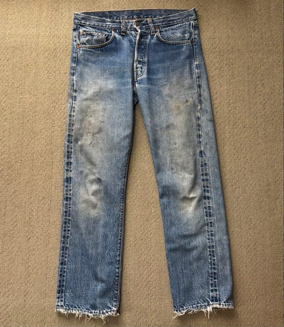 Levi's 1970’s Levi 501 e Washed Selvedge Denim Size US 32 / EU 48 - 1 Thumbnail