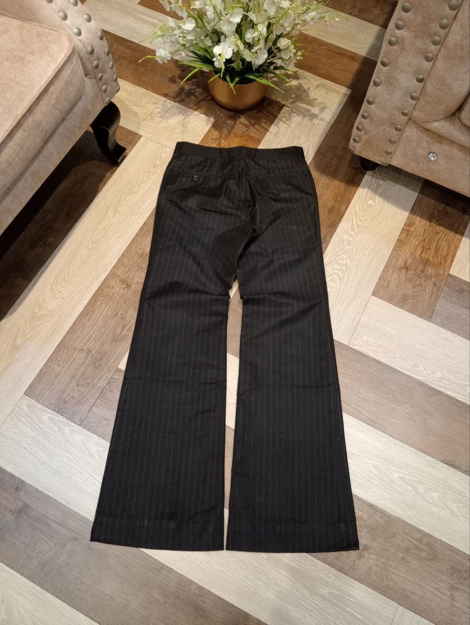 Tornado Mart TORNADO MART JAPAN FLARED BLACK STRIPES PANTS Size US 29 - 9 Thumbnail