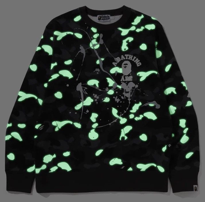 Bape Bape City Camo (Glow In The Dark) Painting Crewneck Size US XL / EU 56 / 4 - 3 Thumbnail