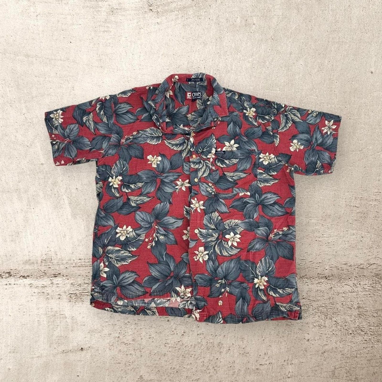 Chaps Vintage 90s chaps polo hawaii button down shirt Size US L / EU 52-54 / 3 - 1 Thumbnail