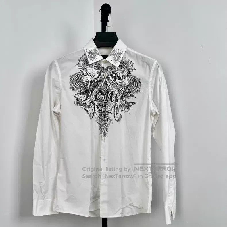 Givenchy Givenchy White Classic Spray Can Logo Big Logo Shirt Size US M / EU 48-50 / 2 - 1 Thumbnail