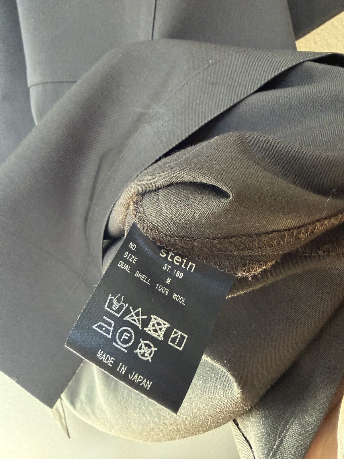 Stein Tropical wool open collar down pat shirt (fits big) Size US M / EU 48-50 / 2 - 3 Thumbnail