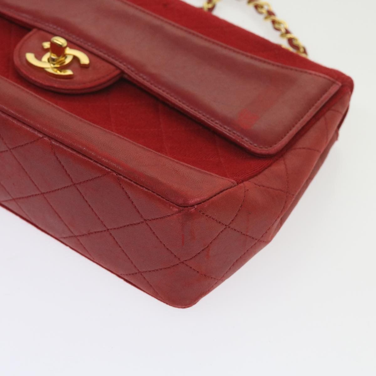 Chanel CHANEL Matelasse Chain Shoulder Bag Canvas Red CC Size ONE SIZE - 16 Thumbnail